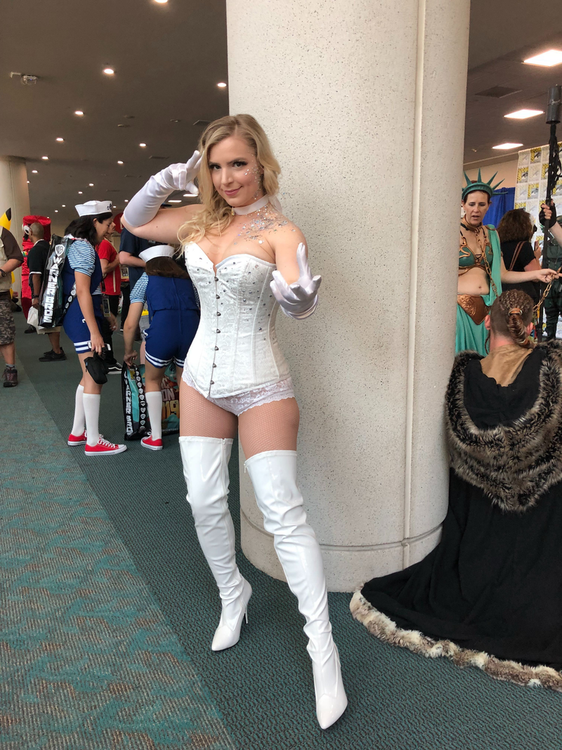 Emma Frost whips up a psychic storm.